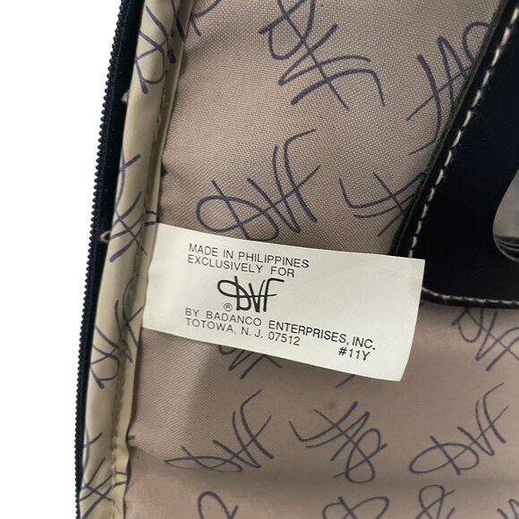 Vintage DVF Diane Von Furstenberg Floral Tapestry Case Bag Women Blue Travel - Picture 10 of 12